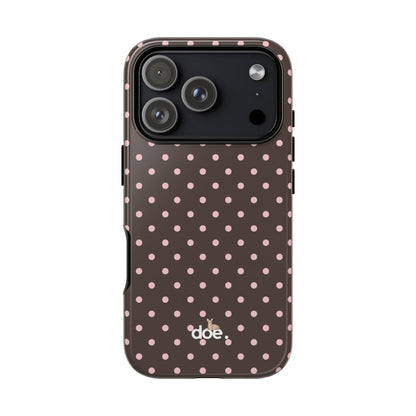 Brown Polka Dot iPhone Case