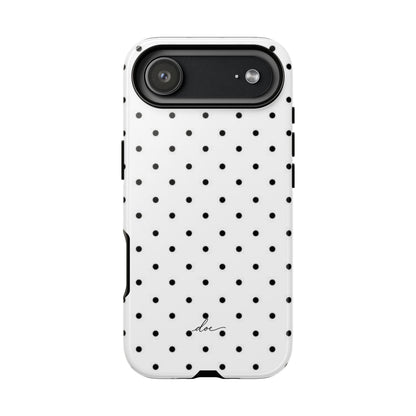 White Polka Dot iPhone Case