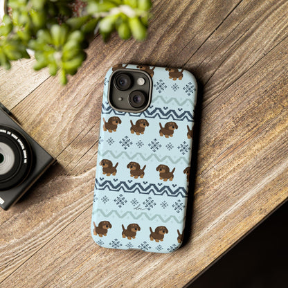 Christmas Dachshunds iPhone Case