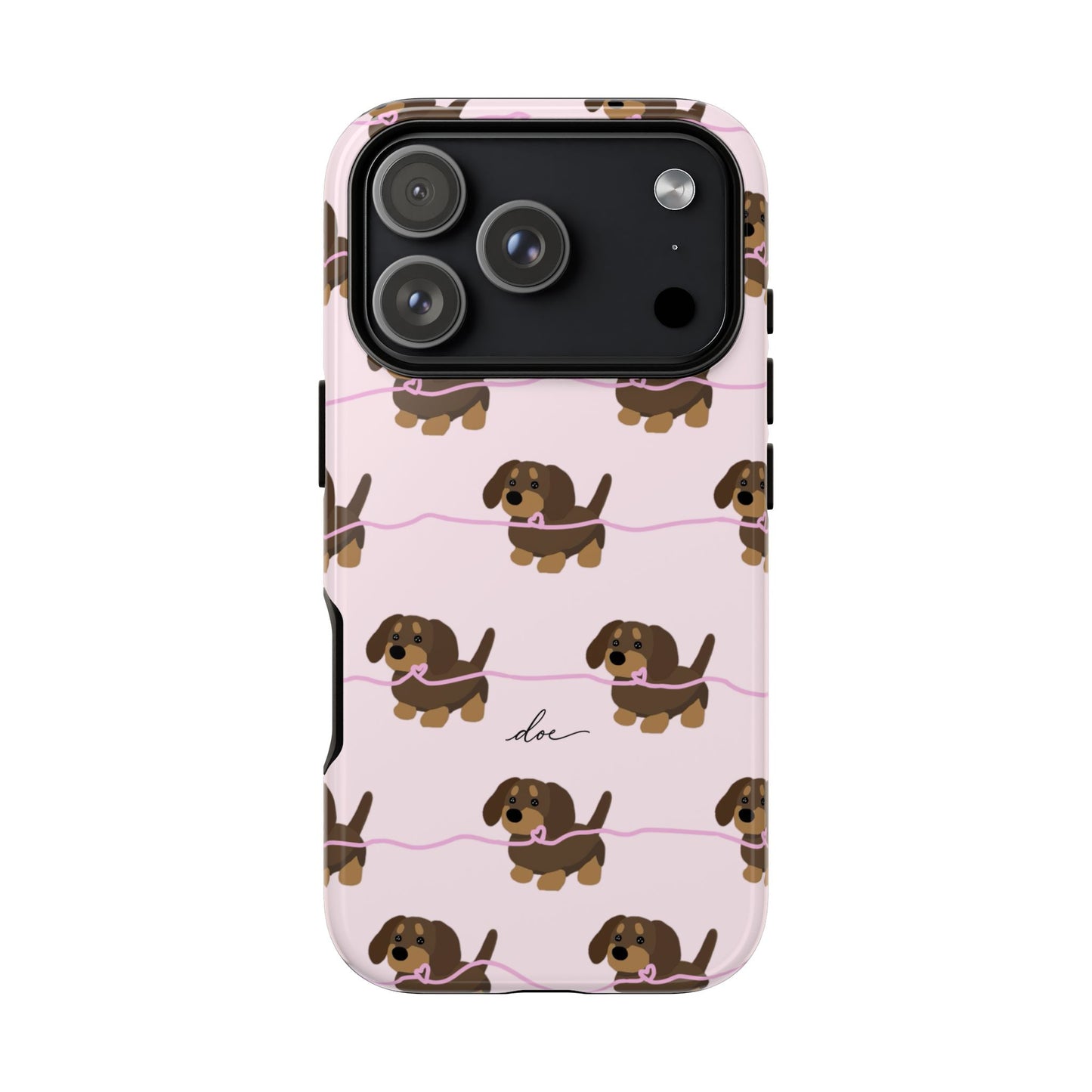 Pink Dachshunds iPhone Case