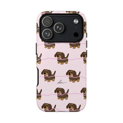Pink Dachshunds iPhone Case