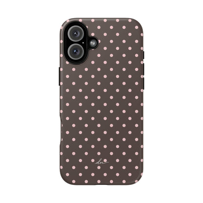 Brown Polka Dot iPhone Case