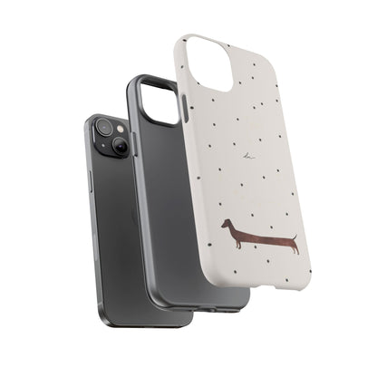 Polka Dachshund iPhone Case