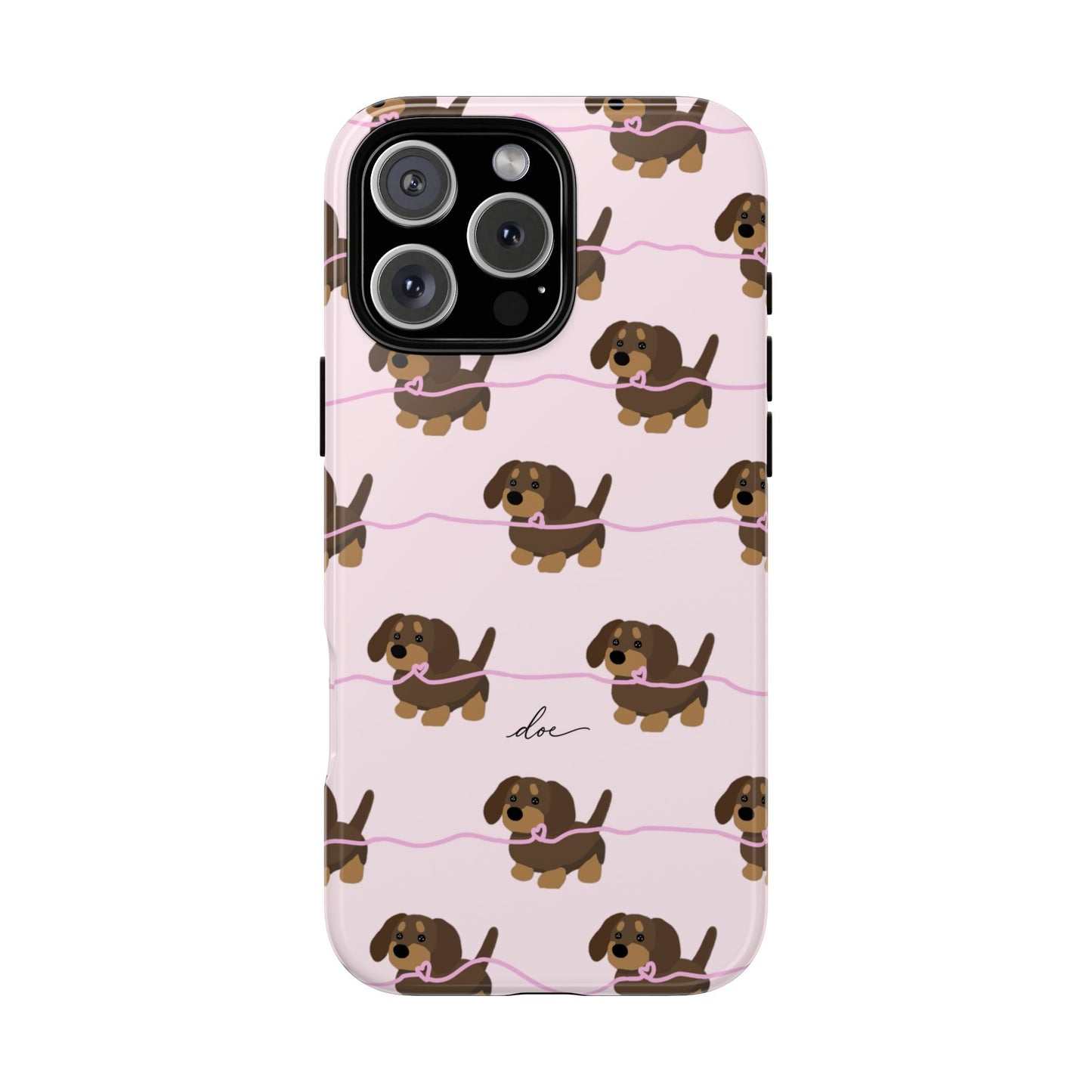 Pink Dachshunds iPhone Case