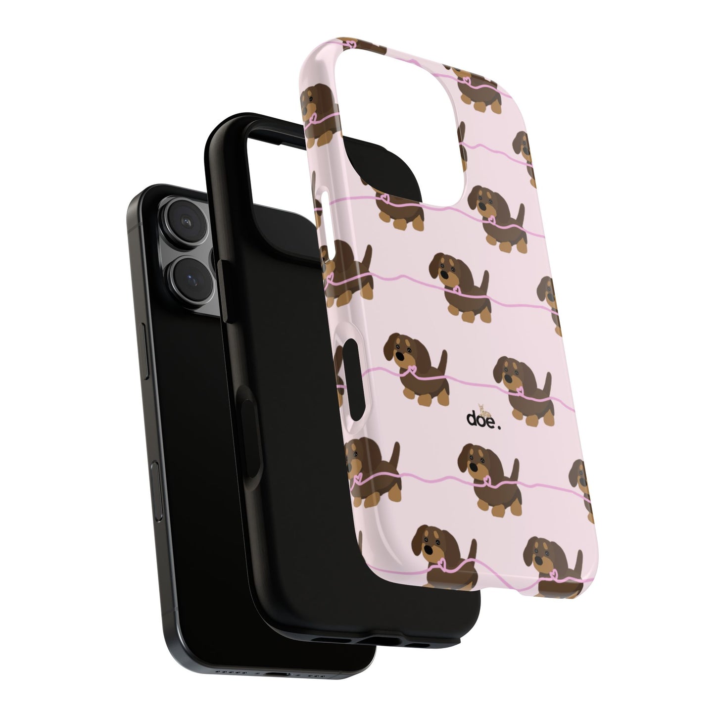 Pink Dachshunds iPhone Case