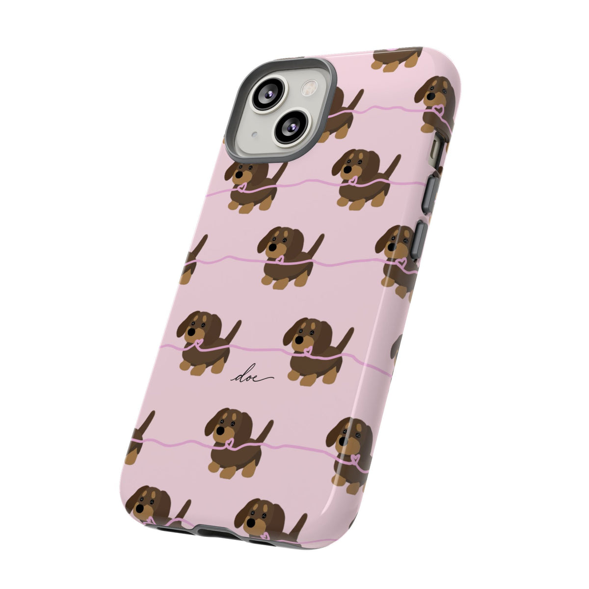 Pink Dachshunds iPhone Case
