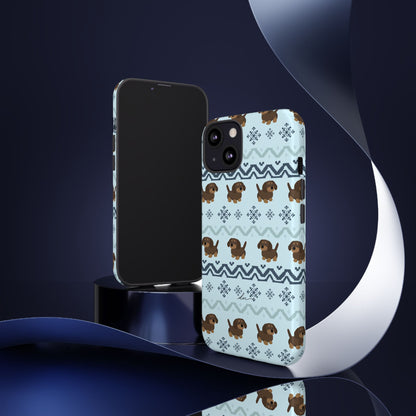 Christmas Dachshunds iPhone Case