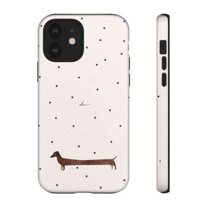 Polka Dachshund iPhone Case