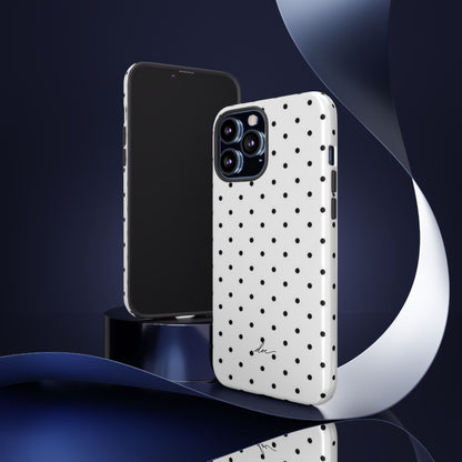 White Polka Dot iPhone Case