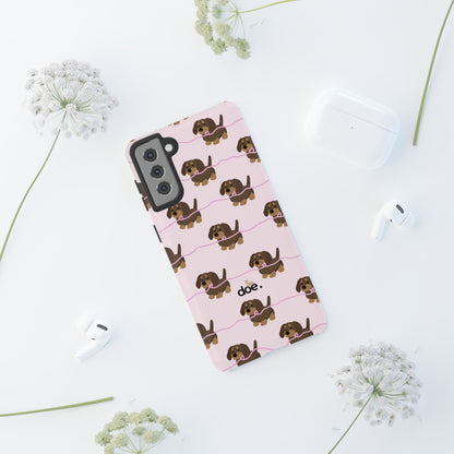 Pink Dachshund Samsung Case