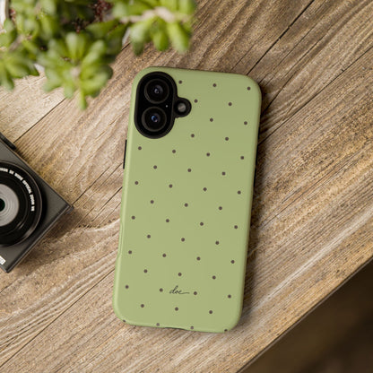 Polka Greens iPhone Case