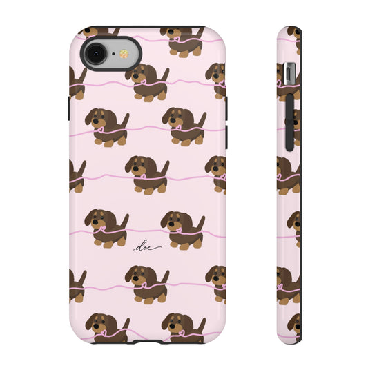 Pink Dachshunds iPhone Case