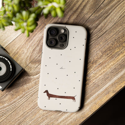 Polka Dachshund iPhone Case