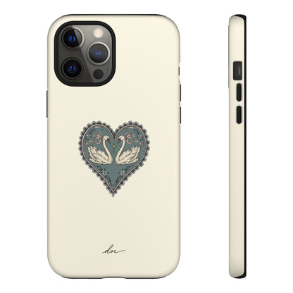Swan Hearts iPhone Case