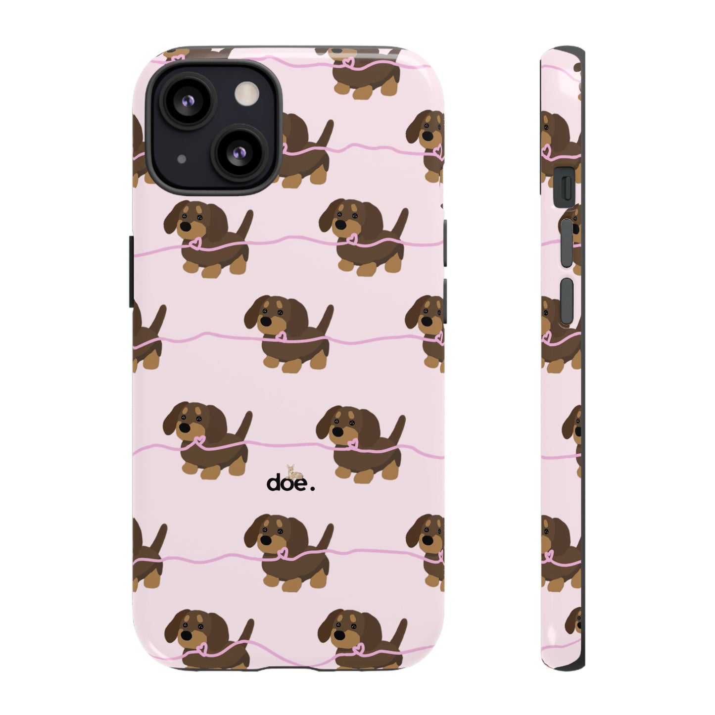 Pink Dachshunds iPhone Case