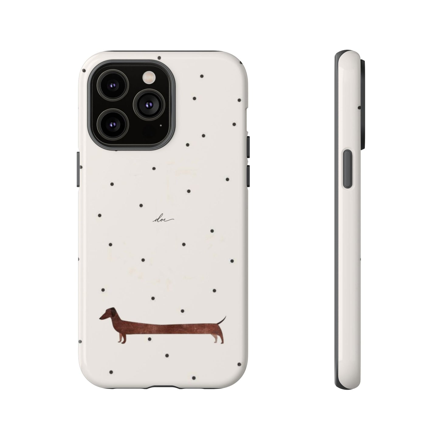 Polka Dachshund iPhone Case