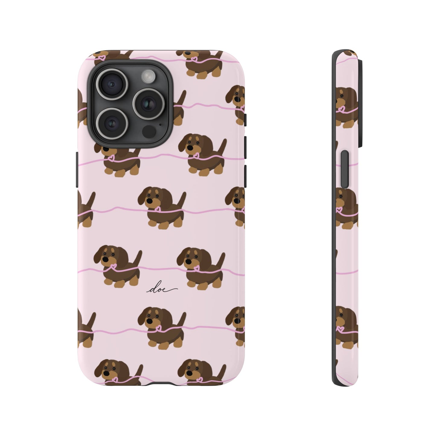 Pink Dachshunds iPhone Case