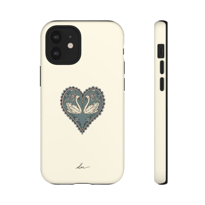Swan Hearts iPhone Case
