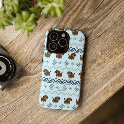 Christmas Dachshunds iPhone Case