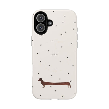 Polka Dachshund iPhone Case