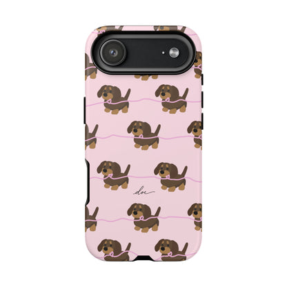 Pink Dachshunds iPhone Case