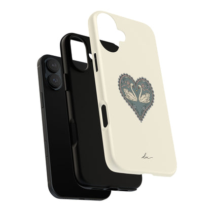 Swan Hearts iPhone Case