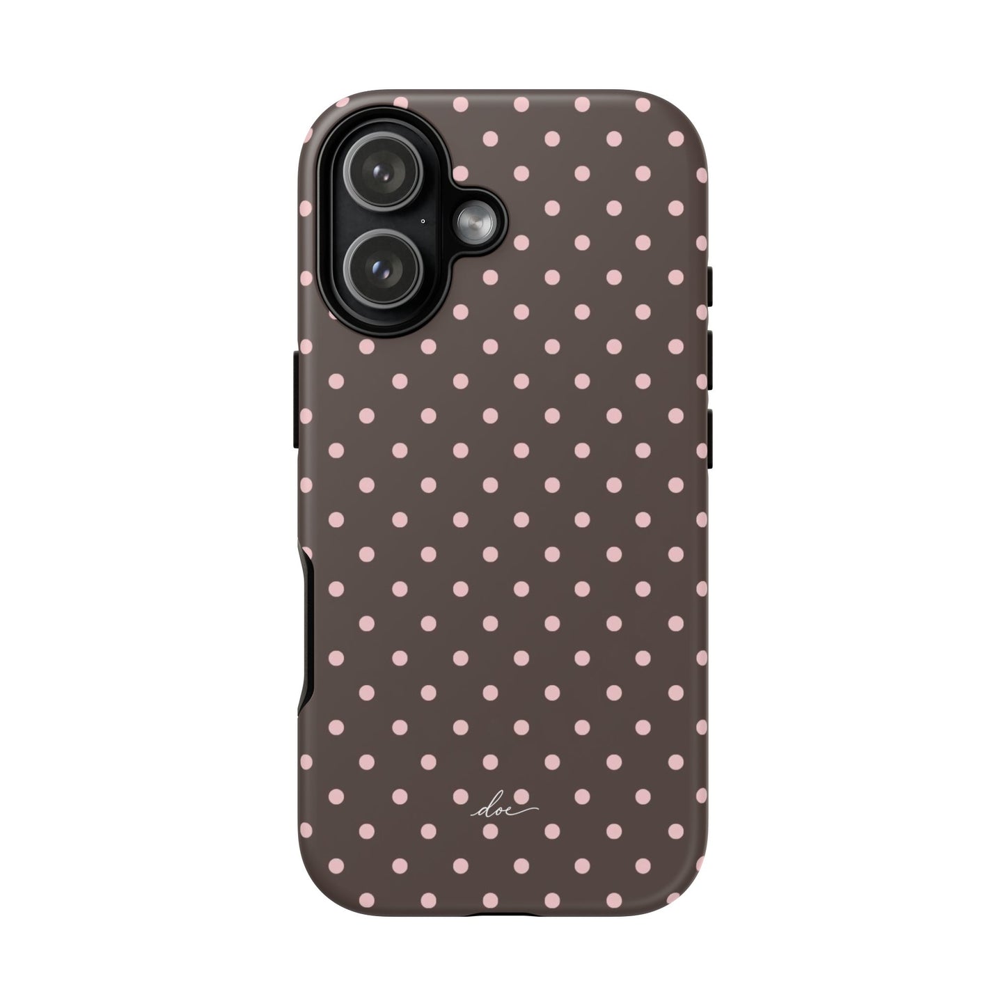 Brown Polka Dot iPhone Case