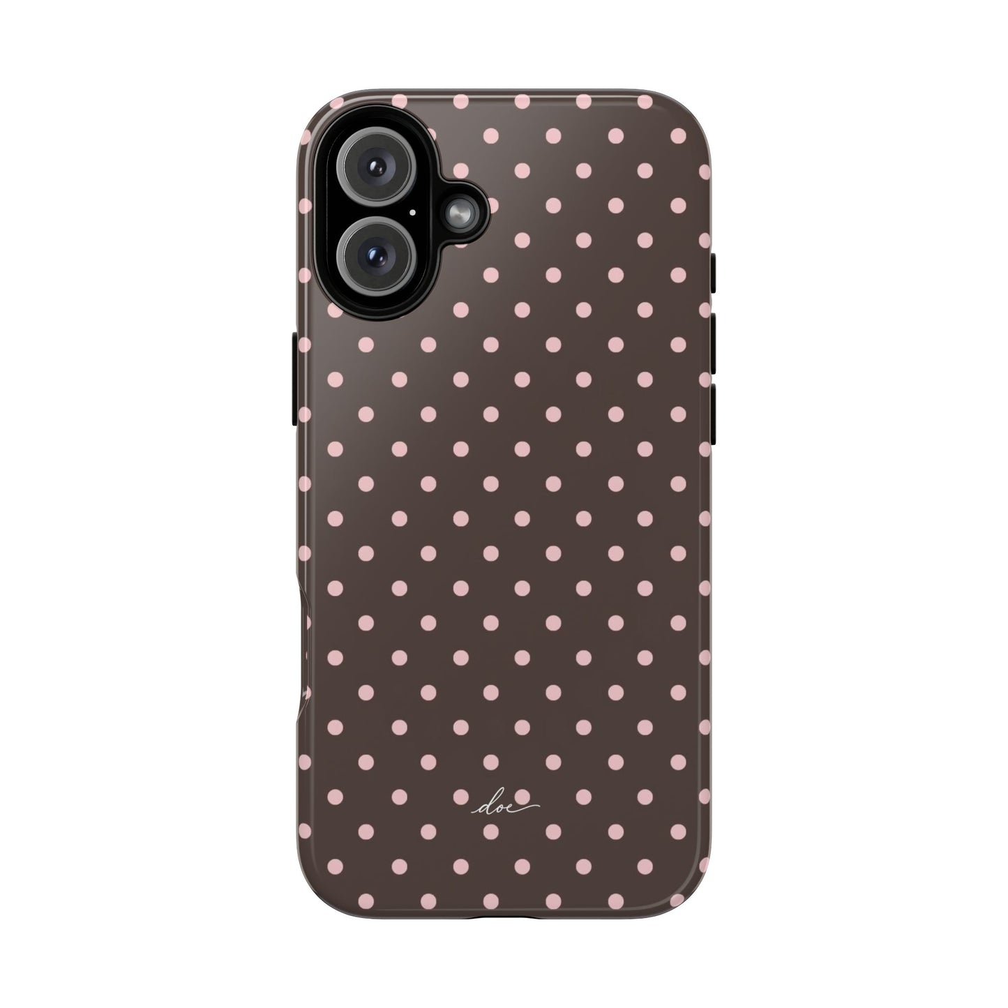 Brown Polka Dot iPhone Case