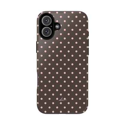 Brown Polka Dot iPhone Case