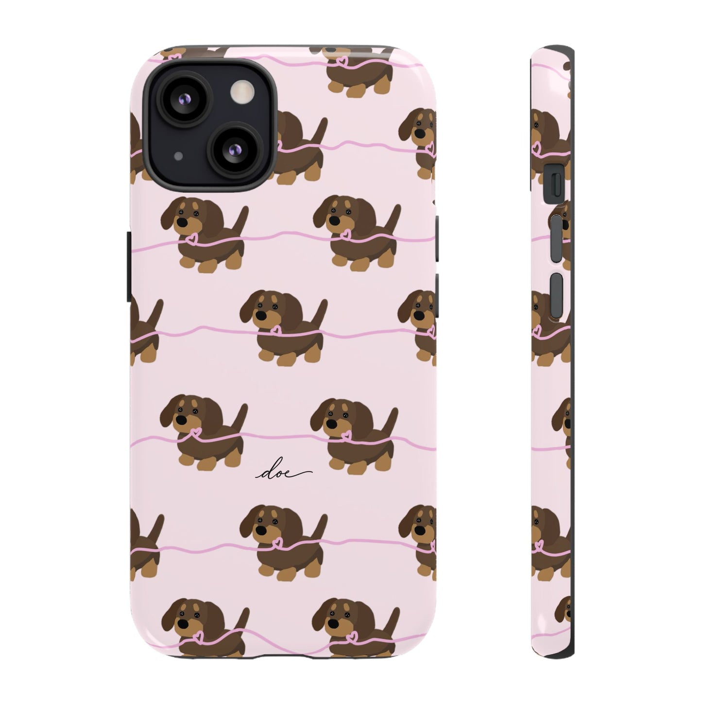 Pink Dachshunds iPhone Case