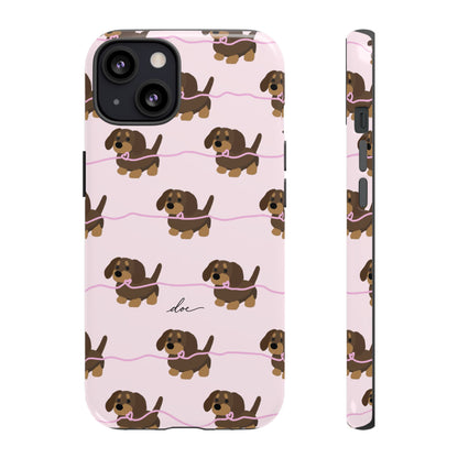 Pink Dachshunds iPhone Case