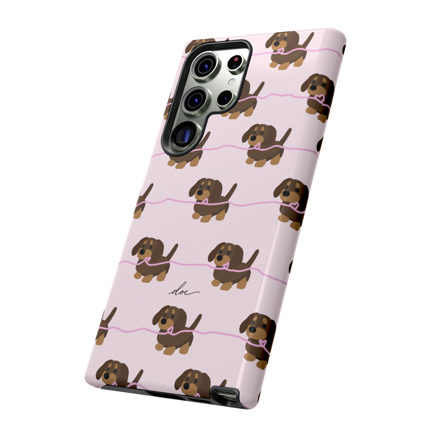 Pink Dachshund Samsung Case