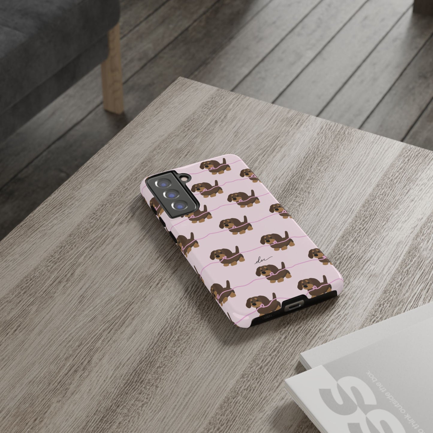 Pink Dachshund Samsung Case