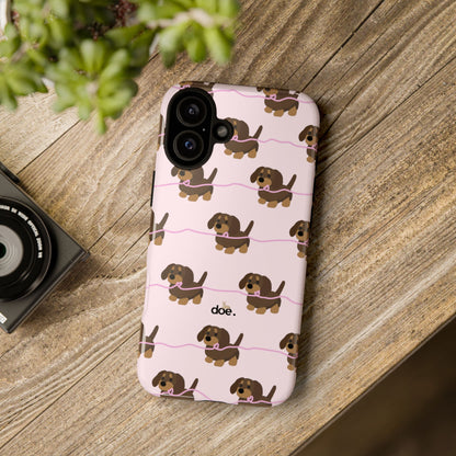 Pink Dachshunds iPhone Case