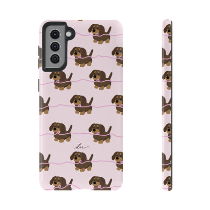 Pink Dachshund Samsung Case