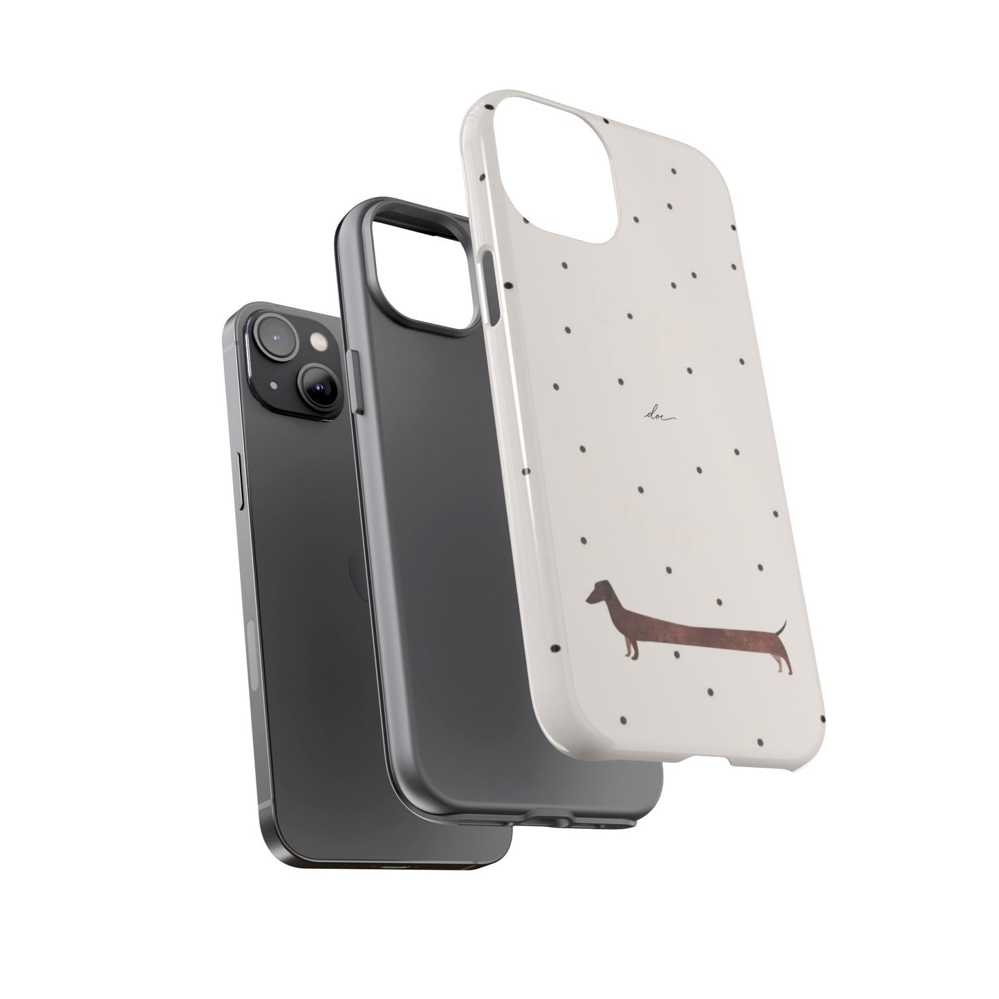 Polka Dachshund iPhone Case