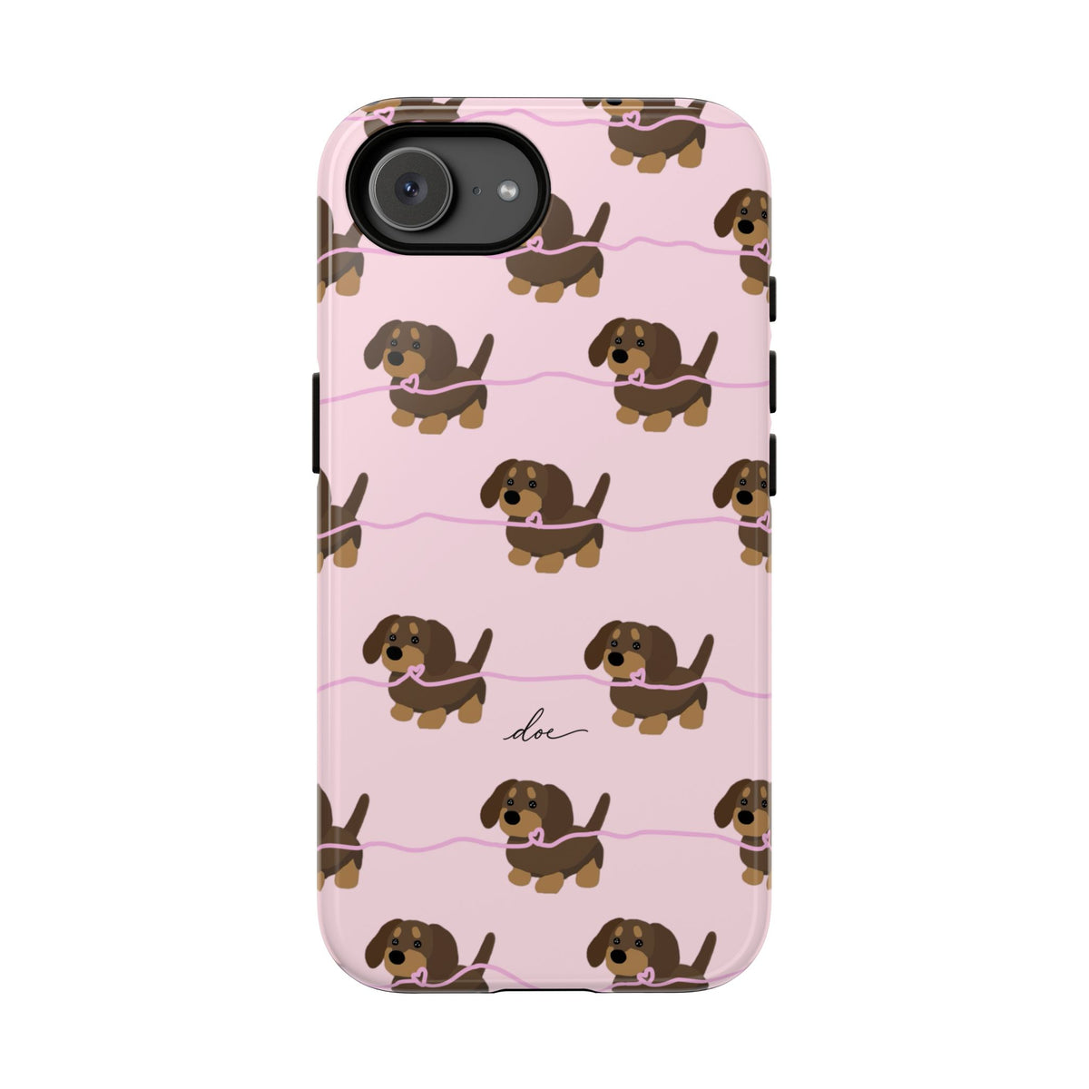 Pink Dachshunds iPhone Case