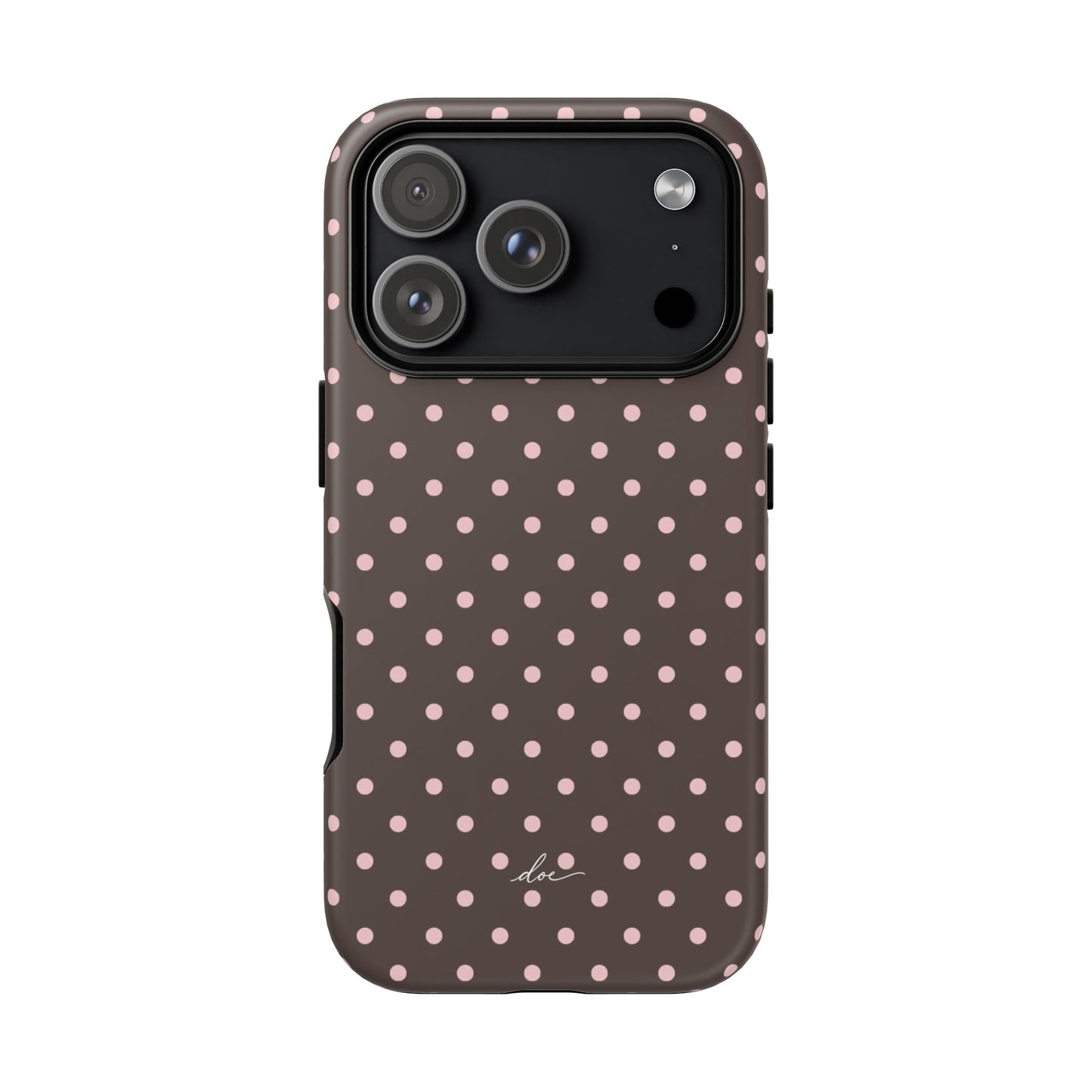 Brown Polka Dot iPhone Case
