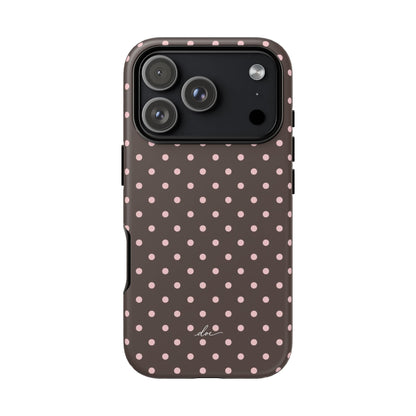 Brown Polka Dot iPhone Case