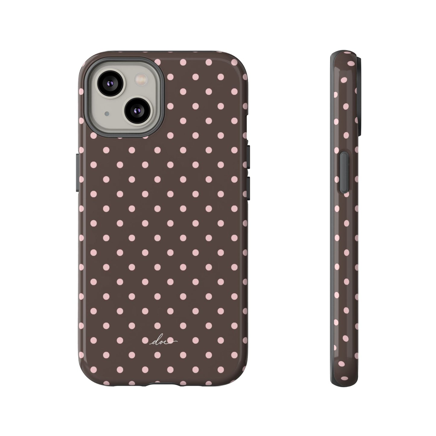 Brown Polka Dot iPhone Case