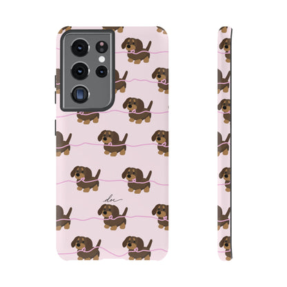 Pink Dachshund Samsung Case