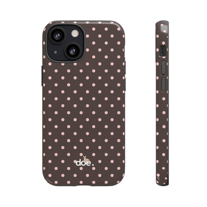 Brown Polka Dot iPhone Case