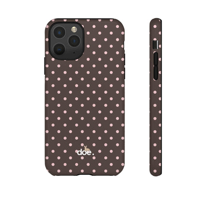 Brown Polka Dot iPhone Case