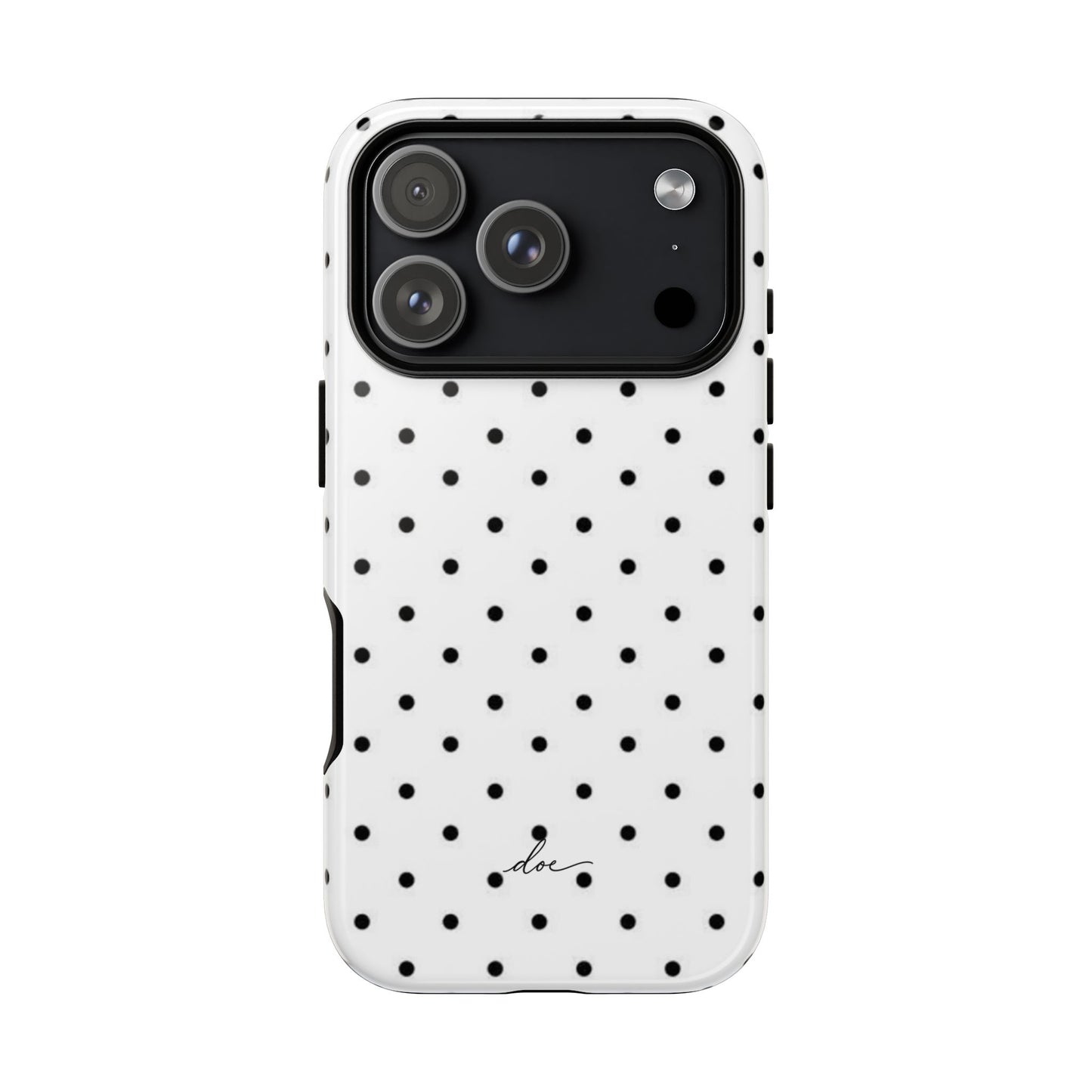 White Polka Dot iPhone Case
