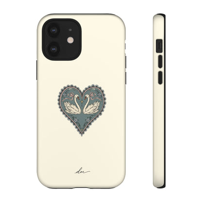Swan Hearts iPhone Case