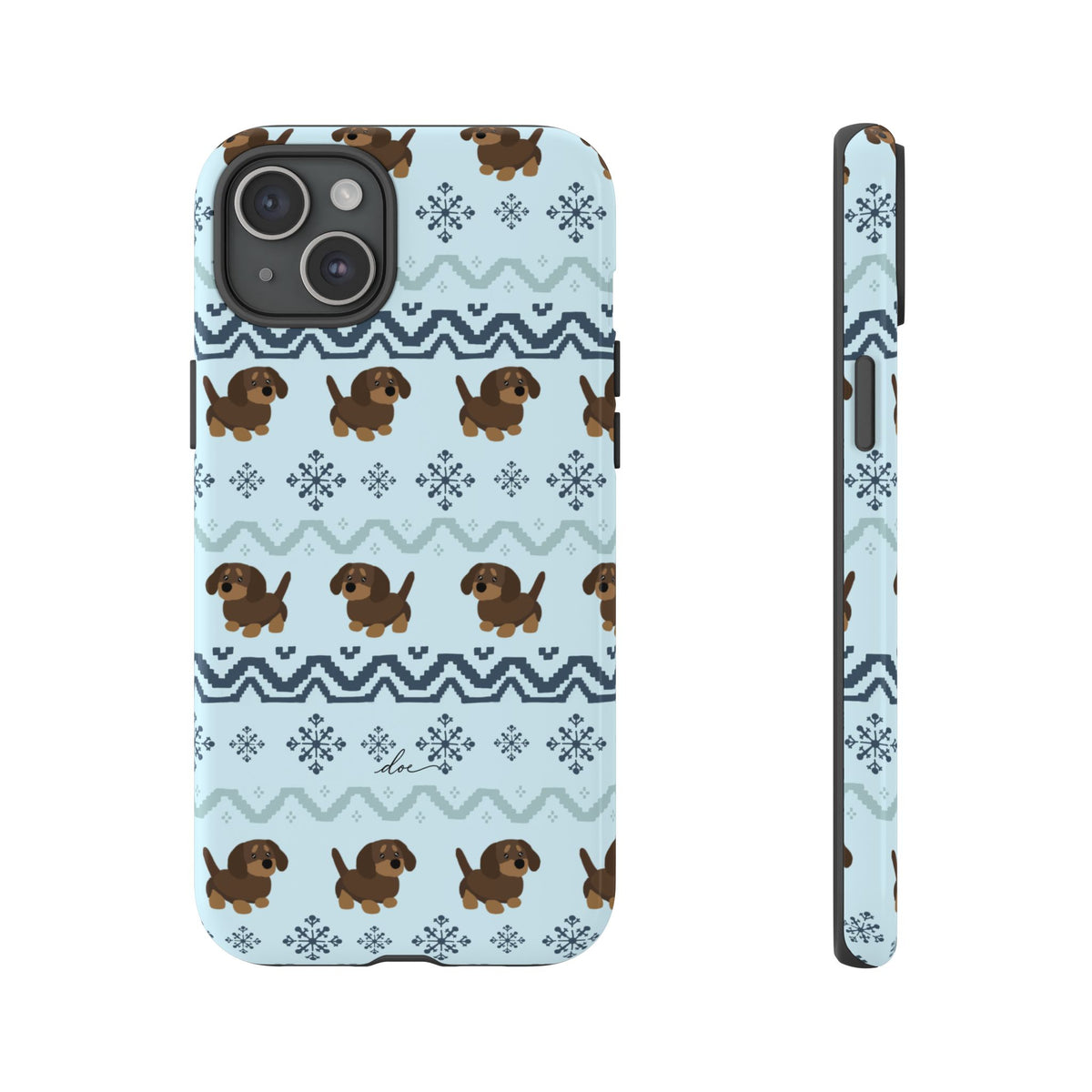 Christmas Dachshunds iPhone Case