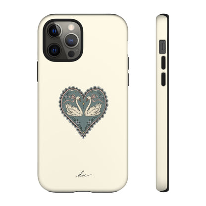 Swan Hearts iPhone Case