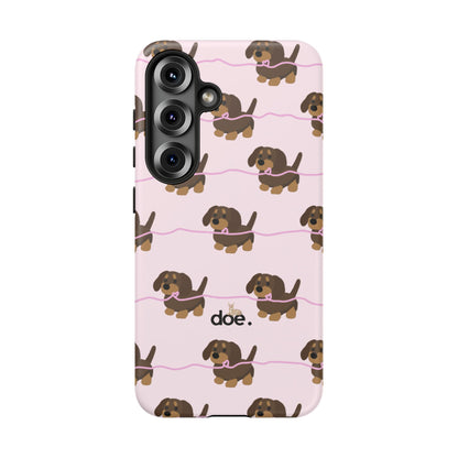 Pink Dachshund Samsung Case