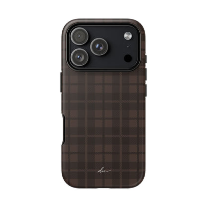 Brown Checks iPhone Case