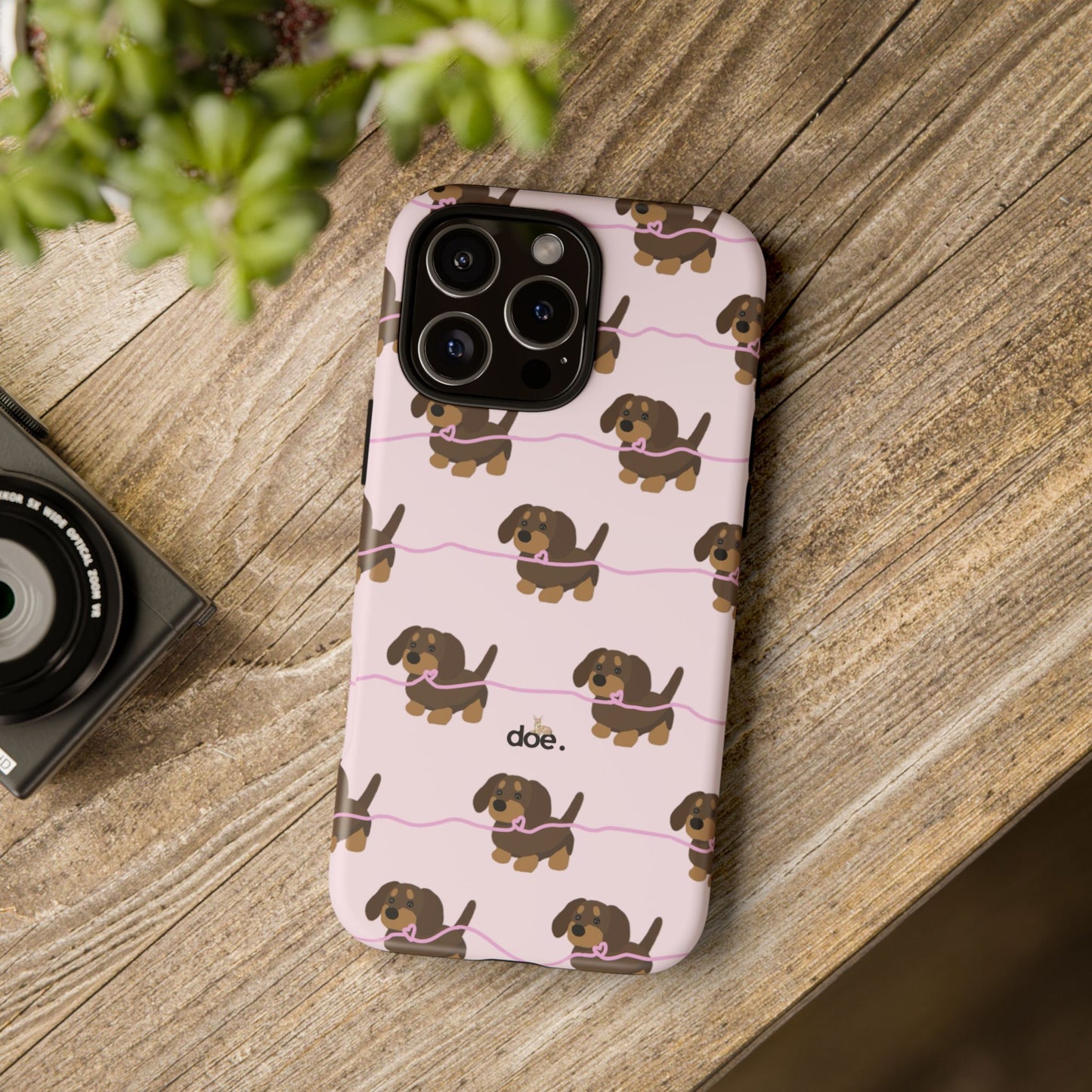 Pink Dachshunds iPhone Case